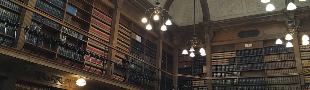 Picture of books at the Great Library in Toronto