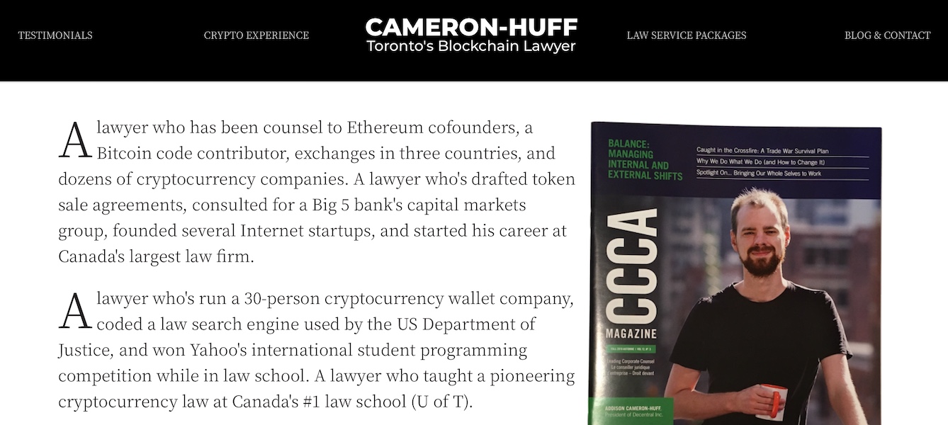 cryptocurrency lawyer canada